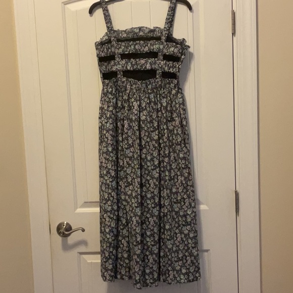 English Factory Blue and White Sleeveless Midi Sundress - Picture 4 of 5